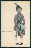 Military Soldier Uniform British Army Hand Painted signed V. R. cartolina XF9231 – fronte