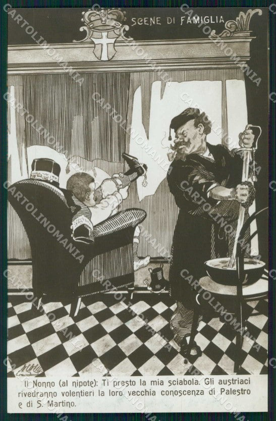 WWI WW1 Italian Propaganda Savoia Palestro Scarpelli Foto cartolina XF9255 – fronte