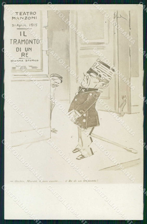 WWI WW1 Italian Propaganda Savoia Milano Teatro Manzoni Foto cartolina XF9257 – fronte