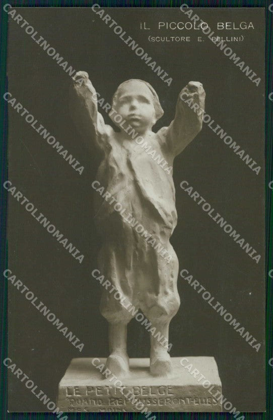 WWI WW1 Italian Propaganda Il Piccolo Belga Pellini Foto cartolina XF9267 – fronte