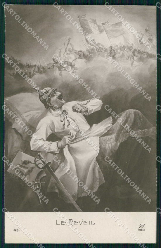 WWI WW1 French Propaganda Anti Kaiser Wilhelm II Foto cartolina XF9273 – fronte