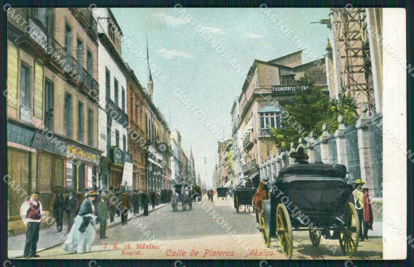 Mexico City Calle de Plateros postcard XP0001 – fronte