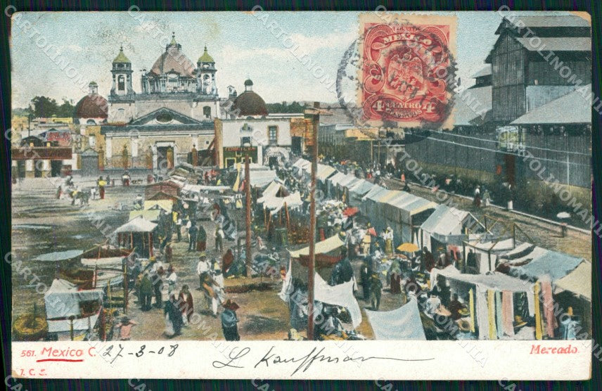 Mexico City Mercado postcard XP0003 – fronte