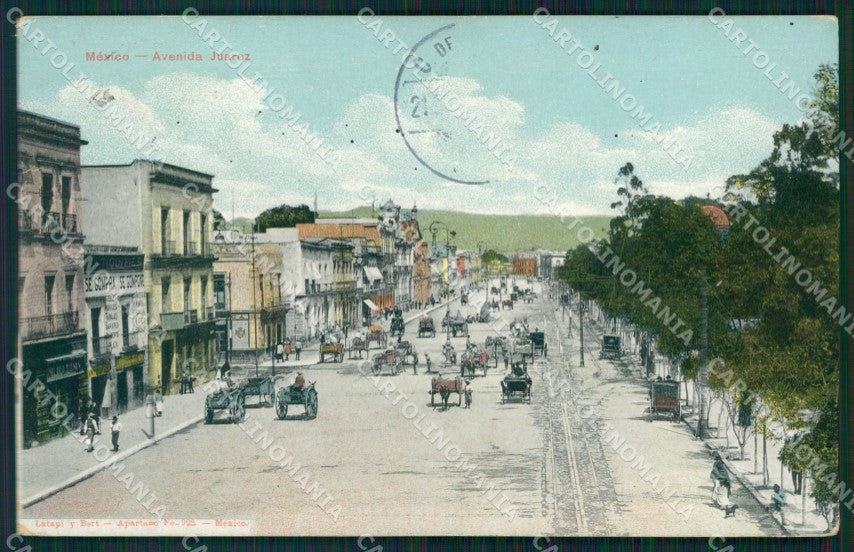 Mexico City Avenida Juarez postcard XP0018 – fronte