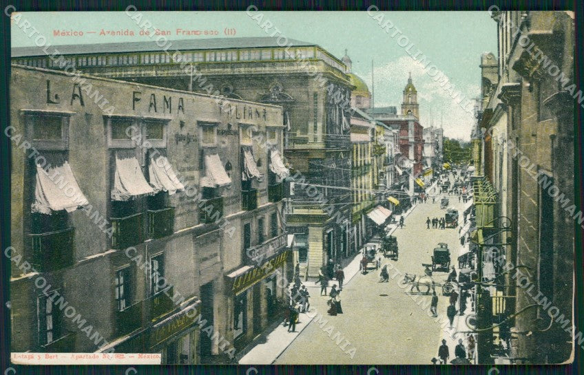 Mexico City Avenida de San Francisco postcard XP0039 – fronte