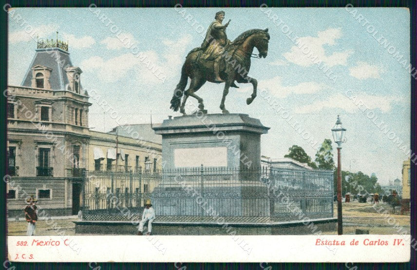 Mexico City Estatua de Carlos IV postcard XP0049 – fronte