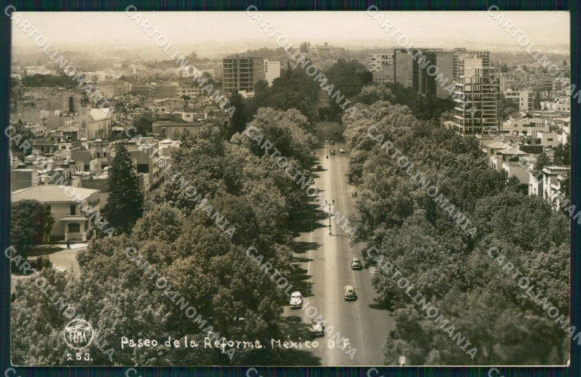 Mexico City Paseo de la Reforma RPPC postcard XP0050 – fronte