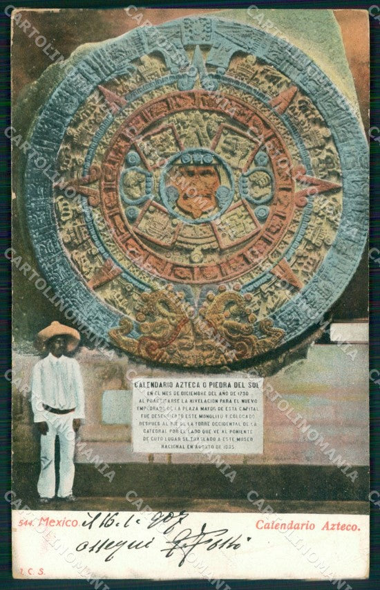 Mexico City Calendario Azteco postcard XP0065 – fronte