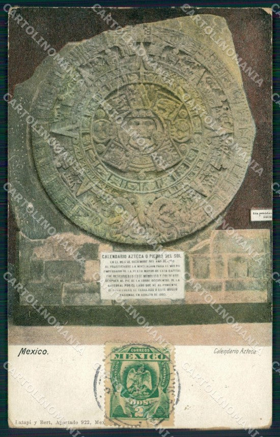 Mexico City Calendario Azteca postcard XP0069 – fronte