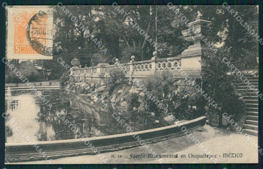 Mexico City Fuente Monumental en Chapultepec postcard XP0095 – fronte