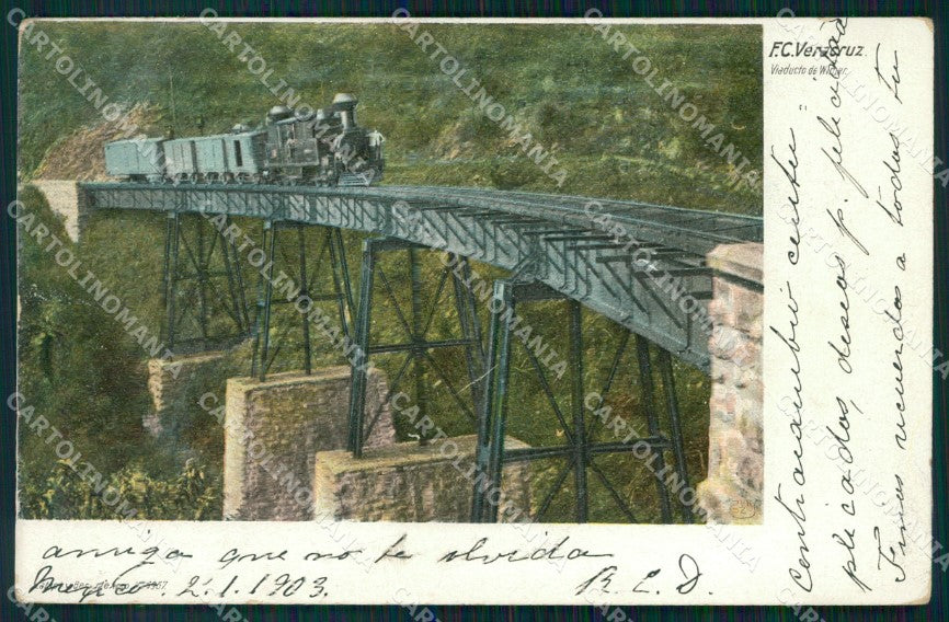 Mexico Veracruz Viaducto de Wimer postcard XP0113 – fronte