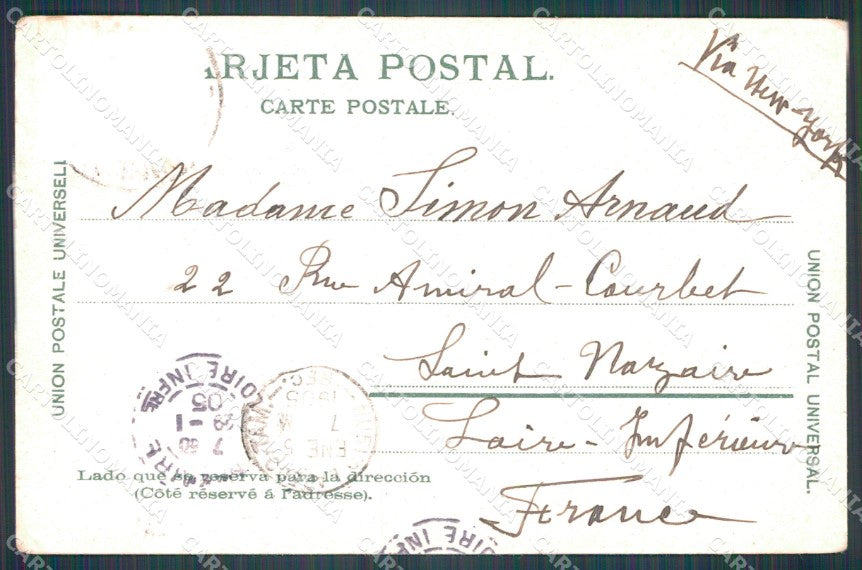 Mexico Veracruz El Puerto ABRADED BACK postcard XP0135 – retro