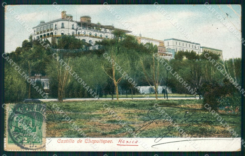 Mexico Chapultepec Castillo CORNER CREASED postcard XP0152 – fronte