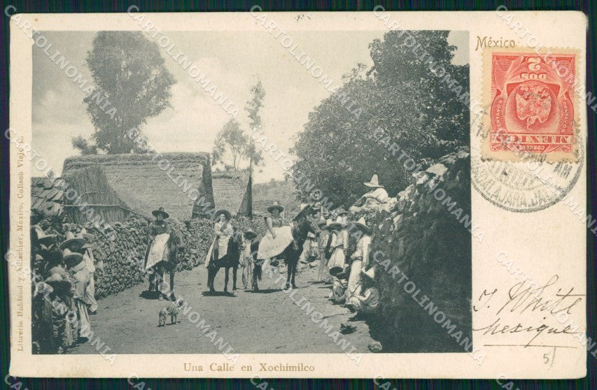 Mexico Xochimilco Una Calle postcard XP0201 – fronte
