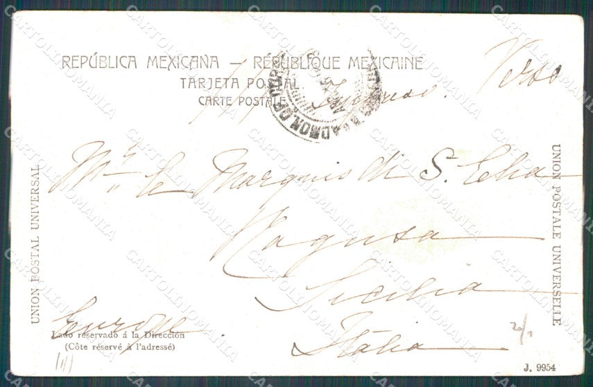 Mexico Xochimilco Una Calle postcard XP0201 – retro