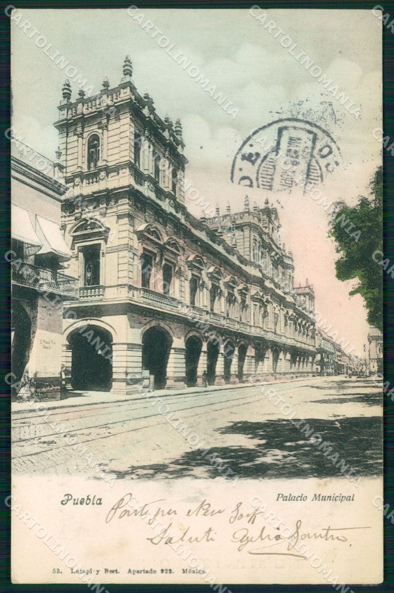 Mexico Puebla Palacio Municipal postcard XP0225 – fronte