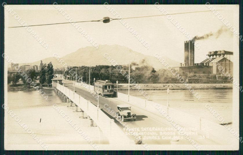 Mexico Juarez Puente International Reforma RPPC postcard XP0260 – fronte