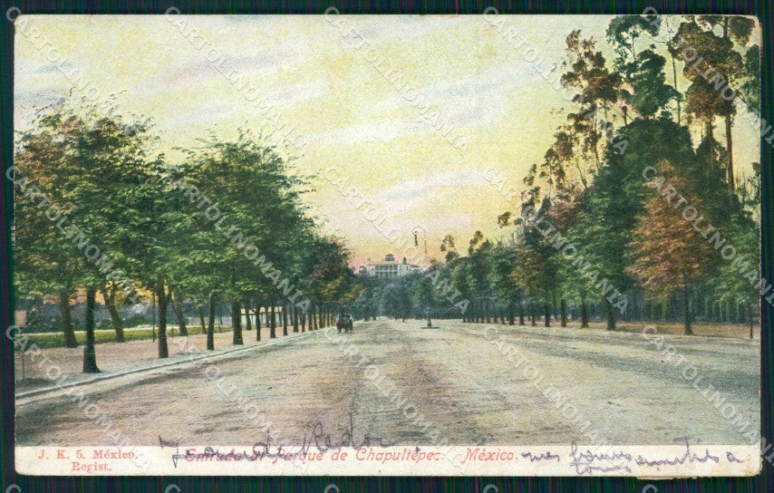 Mexico City Entrada al Parque de Chapultepec postcard XP0265 – fronte