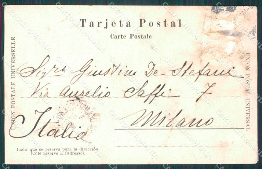 Mexico Alameda Fuente Central ABRADED BACK postcard XP0272 – retro