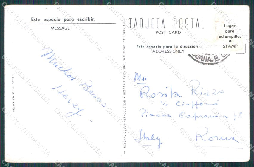 Mexico Tijuana Hotel Caesar postcard XP0277 – retro