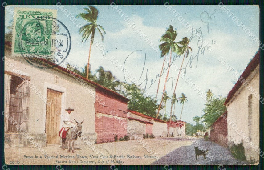 Mexico Street in a Tropical Mexican Town postcard XP0329 – fronte