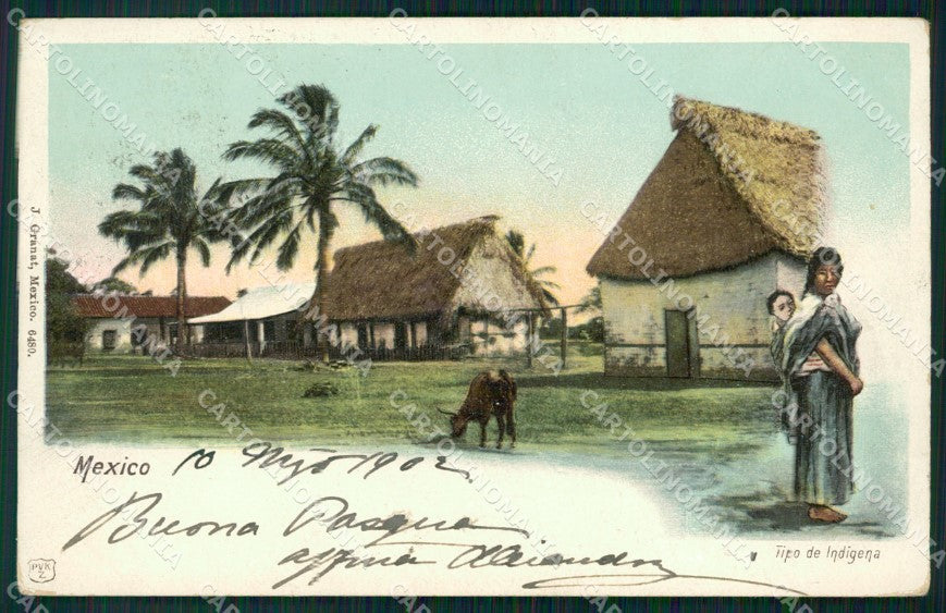 Mexico Ethnic Types Tipo de Indigena postcard XP0340 – fronte