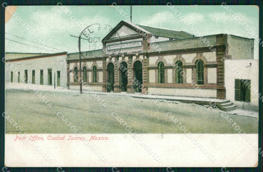 Mexico Juarez Post Office ABRADED postcard XP0346 – fronte