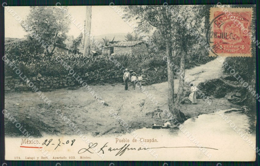Mexico Tizapan Pueblo Types Ethnic postcard XP0356 – fronte