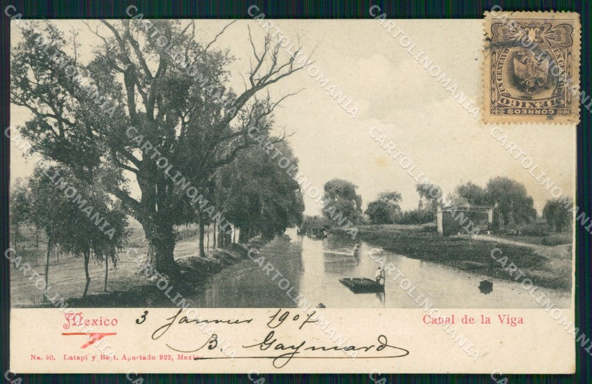 Mexico Canal de la Viga postcard XP0358 – fronte