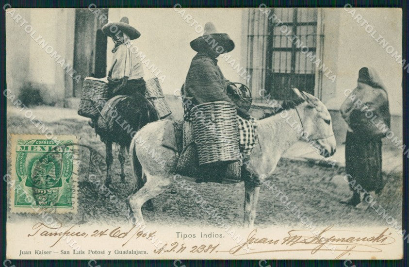 Mexico Types Ethnic Tipos Indios postcard XP0376 – fronte