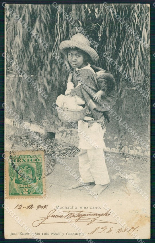 Mexico Types Ethnic Muchacho Mexicano postcard XP0381 – fronte