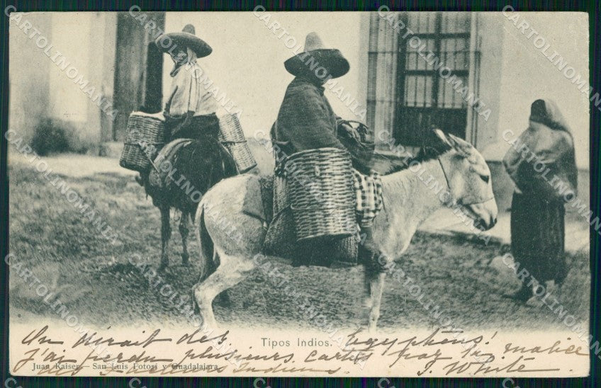 Mexico Types Ethnic Tipos Indios postcard XP0388 – fronte
