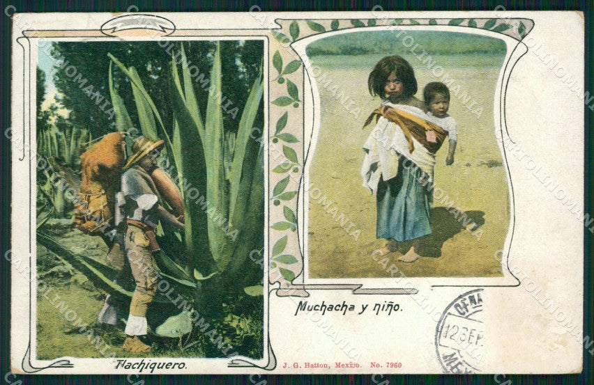 Mexico Types Ethnic Tlachiquero postcard XP0390 – fronte