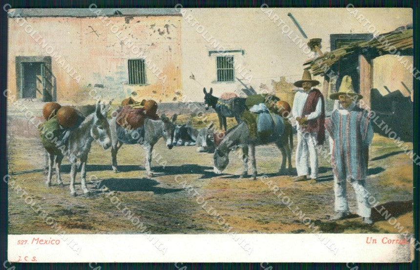 Mexico Types Ethnic Un Corral postcard XP0398 – fronte