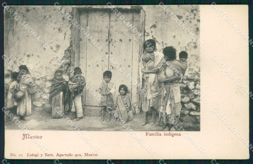 Mexico Types Ethnic Familia Indigena postcard XP0400 – fronte