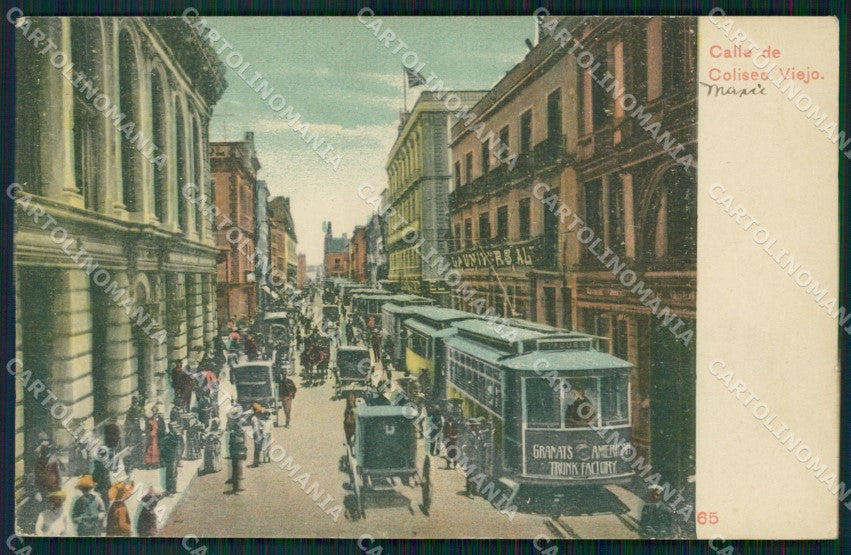 Mexico City Calle de Coliseo Viejo postcard XP0441 – fronte