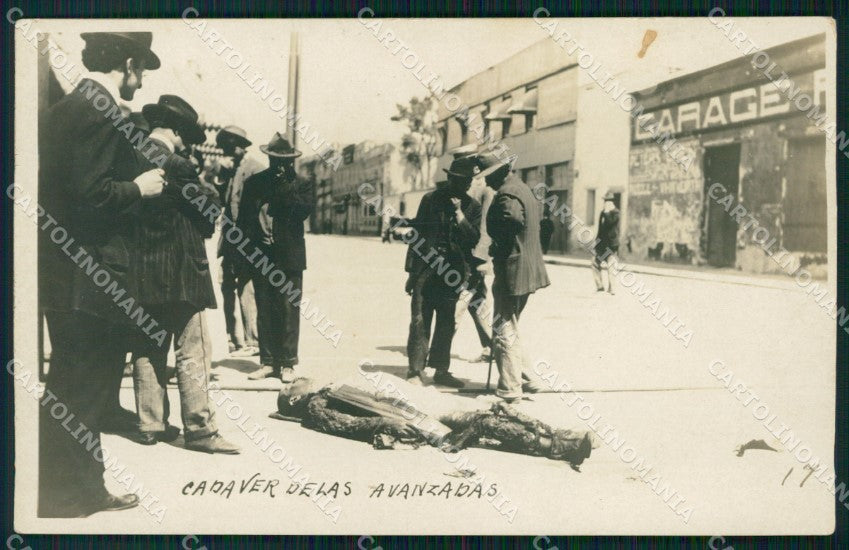 Mexico Mexican Revolution Cadaver de Las Avanzadas RPPC postcard XP0463 – fronte
