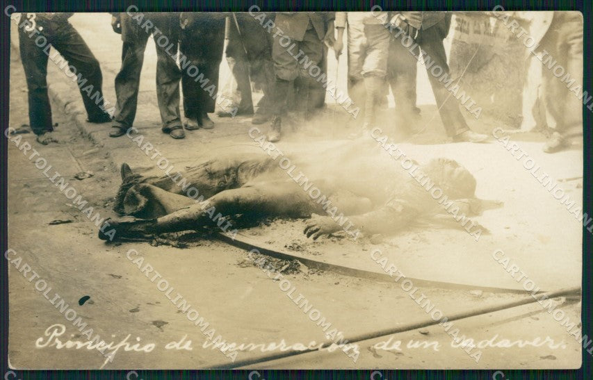 Mexico Mexican Revolution Cadaver Daguerre Fotografo RPPC postcard XP0464 – fronte