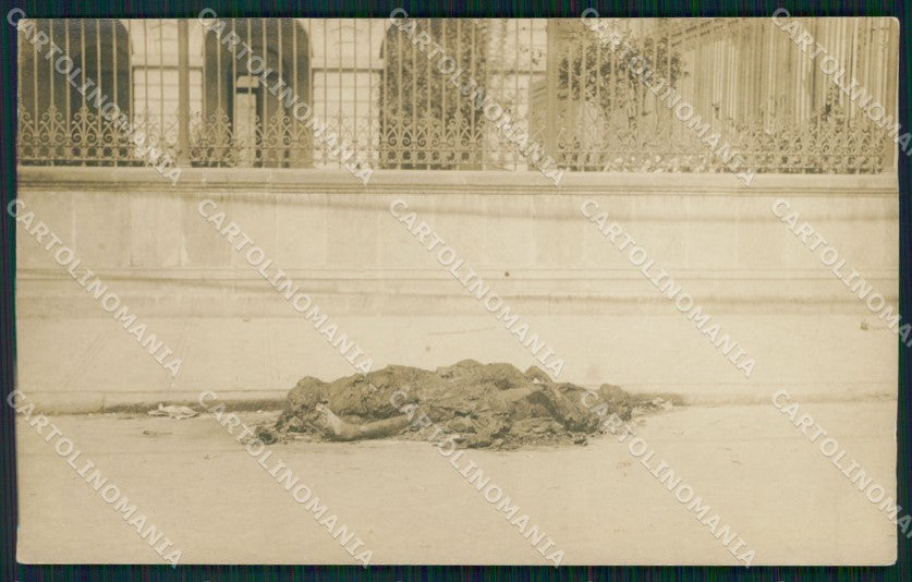 Mexico Mexican Revolution Cadaveres Carbonizados RPPC postcard XP0466 – fronte