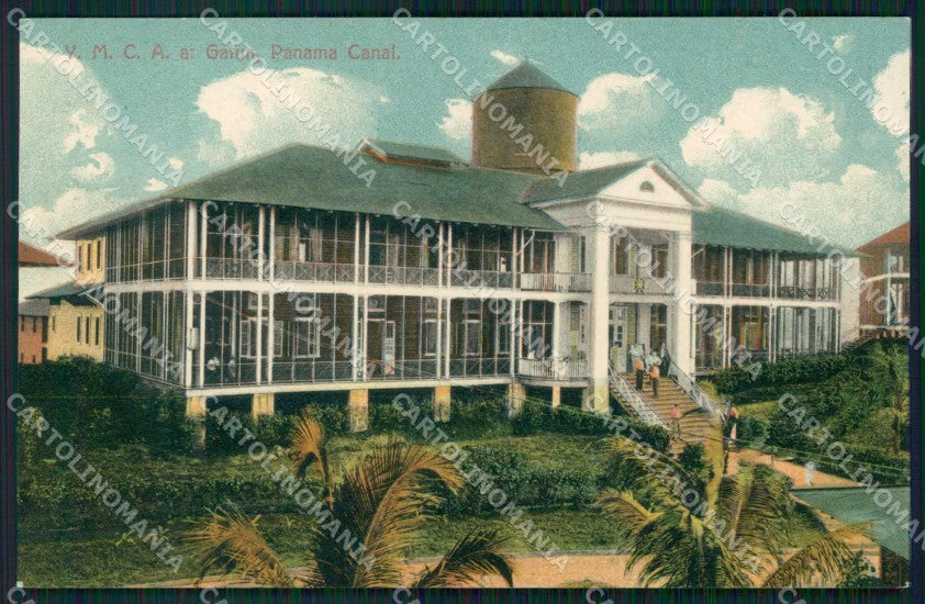 Panama Gatun YMCA ABRADED BACK postcard XP0496 – fronte