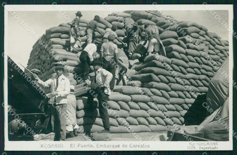 Argentina Rosario Puerto Embarque de Cereales RPPC postcard XP0501 – fronte