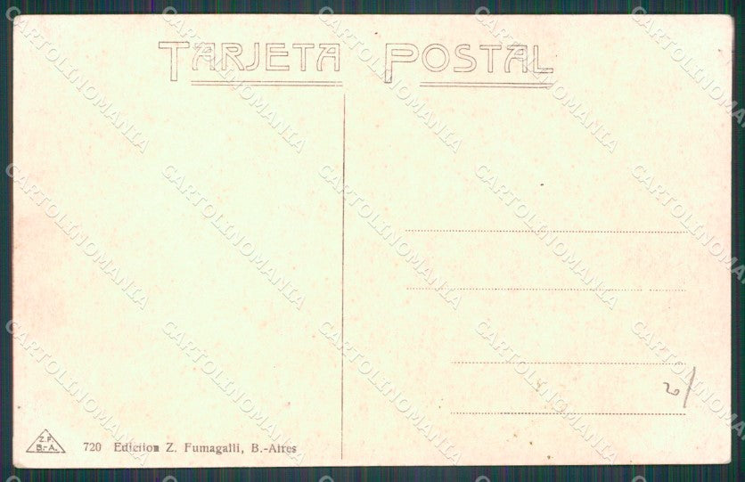 Argentina Types Ethnic Churrasqueando postcard XP0520 – retro