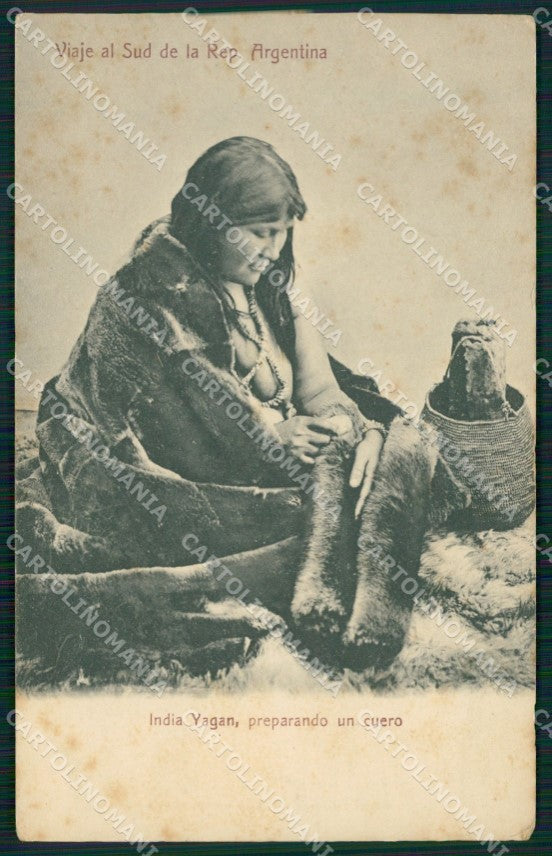 Argentina Ethnic Nude Woman India Tagan postcard XP0522 – fronte