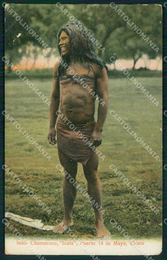 Argentina Ethnic Chaco Puerto 14 de Mayo Indio Chamacoco Loato postcard XP0524 – fronte