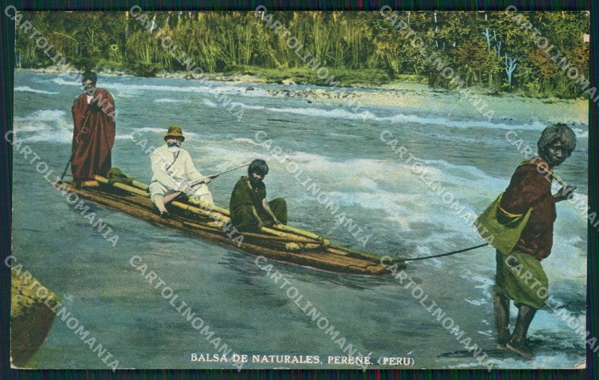 Peru Ethnic Balsa de Naturales Perene postcard XP0529 – fronte