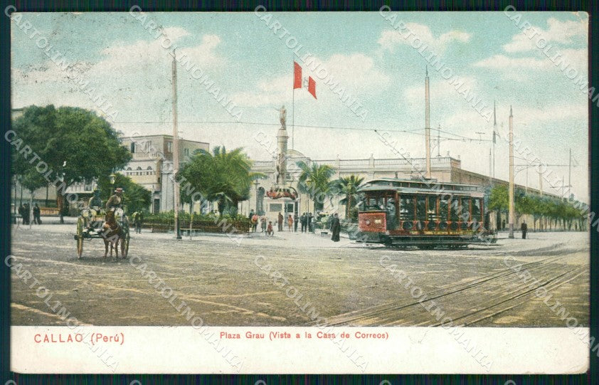 Peru Callao Plaza Grau postcard XP0548 – fronte