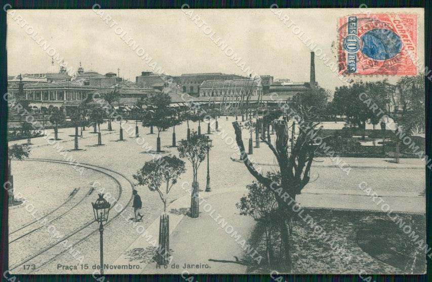 Brazil Rio de Janeiro Praca 15 de Novembro postcard XP0554 – fronte