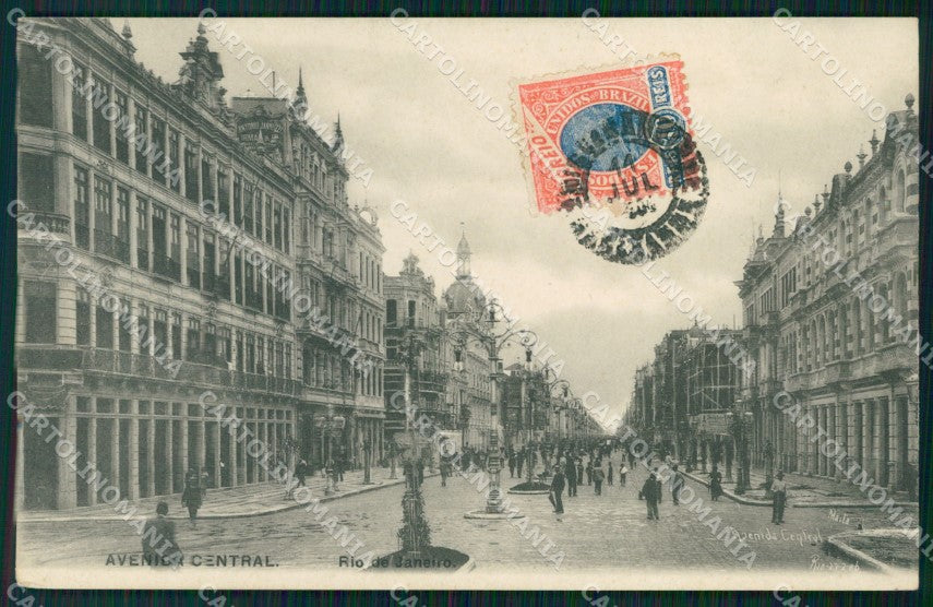 Brazil Rio de Janeiro Avenida Central postcard XP0555 – fronte