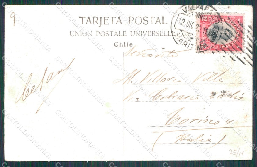 Argentina Uspatalla Estacion del Ferro Carril Trasandino postcard XP0592 – retro