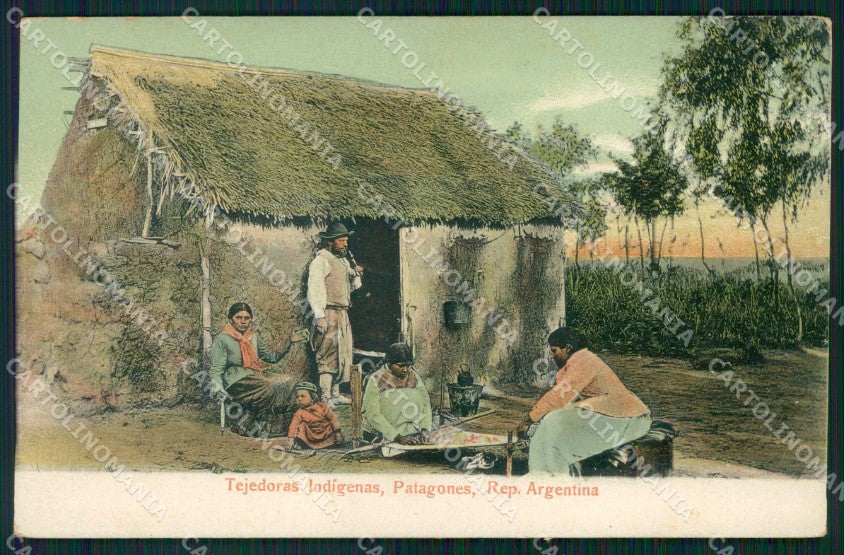 Argentina Patagones Types Ethnic Tejedoras Indigenas postcard XP0606 – fronte